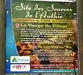 Panneau indicatif de l'histoire du tilleul.