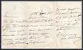 Lettre autographe de Colette Dumas.