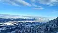 Vue des montagnes depuis la station du Collet d'Allevard en janvier 2017.