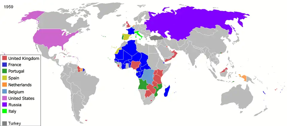URSS est renommé Russia ce qui n’est historiquement pas correct + toujours considéré comme empire colonial ce qui n’est pas bon non plus.
