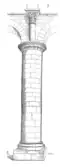 Colonne cantonnée d'une colonnette engagée.