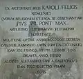 Plaque en latin.