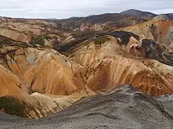 Paysage caractéristique du Landmannalaugar.