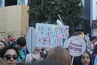 Manifestation contre les violences visant les femmes, en 2017.