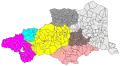 Les Aspres (en brun foncé) selon El Nomenclàtor toponímic de la Catalunya del Nord&nbsp;(ca).