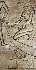 Horus terrassant l'hippopotame Seth. Musée du Louvre.