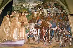 La même scène traitée par Signorelli, Monte Oliveto Maggiore