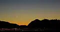 Coucher derrière les Andes, à Bariloche, en Argentine, le 17 janvier.