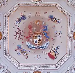 Plafond d'entrée, aux armes de la famille Sforza, ducs de Milan