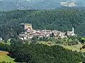 Le bourg et le château de Compiano