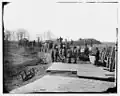 Fortifications confédérées à Manassas en Virginie, mars 1862.