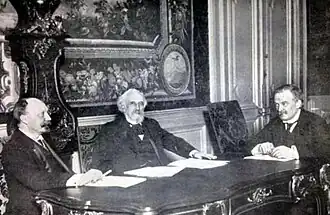 Conference de la Triple Entente, Paris, 5 février 1915 avec Alexandre Ribot et Lloyd George.