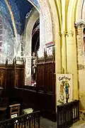 Chapelle latérale nord, vue diagonale vers le sud-est.