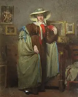 Constance Mayer, Autoportrait devant des tableaux de Prud'hon, c.1810-1820