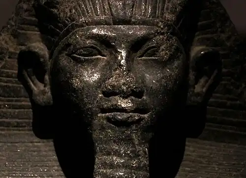 Statue de Sésostris&nbsp;II, détail. Ny Carlsberg Glyptotek.
