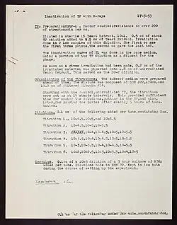 page dactylographiée