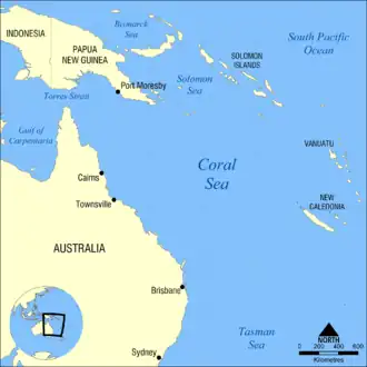 (Voir situation sur carte : mer de Corail)