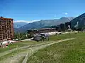 Le front de neige du Corbier en été.
