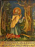 S. Corbinianus adolescens - Castri vitam solitariam agit - Le jeune saint Corbinien mène une vie retirée à Châtres (Arpajon).