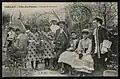 Corlay : Fête des fleurs vers 1905 (carte postale Émile Hamonic).