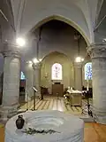 Chapelle baptismale, vue vers le nord.