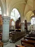 Collatéral sud, grandes arcades.