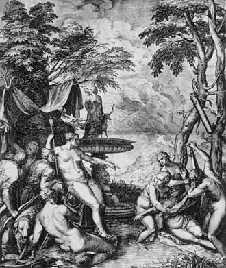 Cornelis Cort (d'après Titien), Diane et Calliste, 1566, British Museum, Londres.