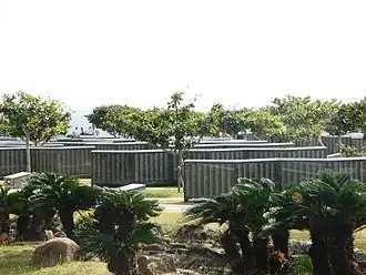 Pierre angulaire de la paix, monument aux morts de la bataille d'Okinawa à Itoman.