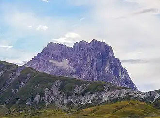 Vue de la face est du Corno Grande.