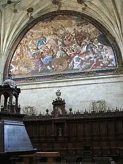 Triomphe de l'Église, dans le chœur de l'église de San Esteban de Salamanque.