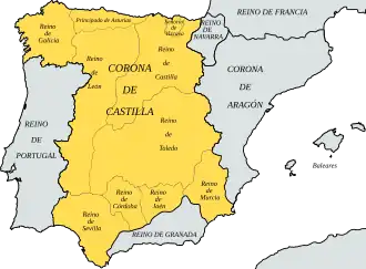 Couronne de Castille vers 1400