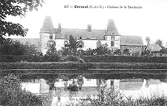 Le château de la Tandourie au début du XXe&nbsp;siècle (carte postale).