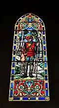Vitrail, saint Hubert.