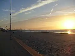 Coucher de soleil depuis l'ancienne  digue.