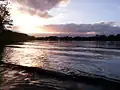 Coucher de soleil à l'étang d'Ouée (photo prise du lieu-dit Landeronde).