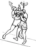 Inside-elbow strike.