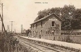 La station du chemin de fer au début du XXe&nbsp;siècle.