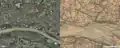 Vue comparative de Couëron 2012-1850.