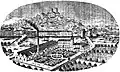 Vue de l'usine du château du Coulmier (vers 1900).