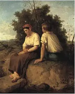Couple dans paysage, localisation inconnue.