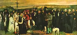 Un enterrement à Ornans (1849), par Gustave Courbet.