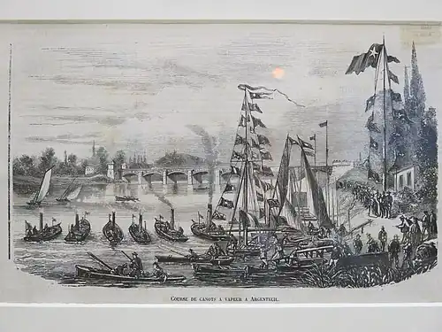 Courses de canots à moteur en 1874