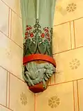 Chapelle nord, cul-de-lampe au droit du chevet.