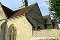 Toitures de la chapelle latérale et du bas-côté nord.