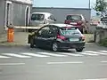Voiture de conscrits de Bionaz et d'Oyace à Aoste (avenue des Partisans).