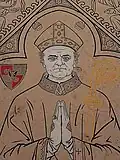 Dalle funéraire d'Abel Germain en la cathédrale de Coutances.
