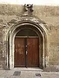 Portail du clocher (chapelle) du couvent (juillet 2017) au 51 rue Espariat.