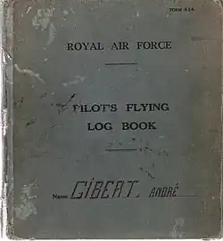 Carnet de vol RAF.
