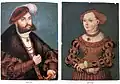 L'électeur de Saxe Johann Friedrich et sa femme par Lucas Cranach le Jeune (1515-1586).