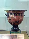 Cratère grec avec scène de banquet dionysiaque du village ibérique de Los Nietos.